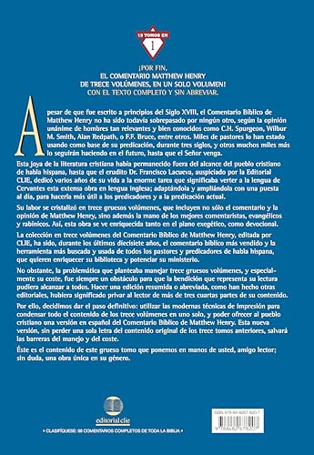 Comentario Bíblico Matthew Henry: Obra Completa Sin Abreviar