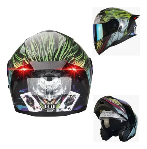 Casco Joker Moto Kov Dc Comics + Lentes