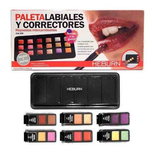 Heburn Kit 929 Maquillaje Profesional Labiales Correctores