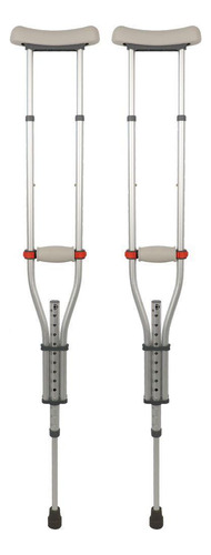 Par Muleta Universal Axilar C Ajuste Alumínio 130kg Dellamed