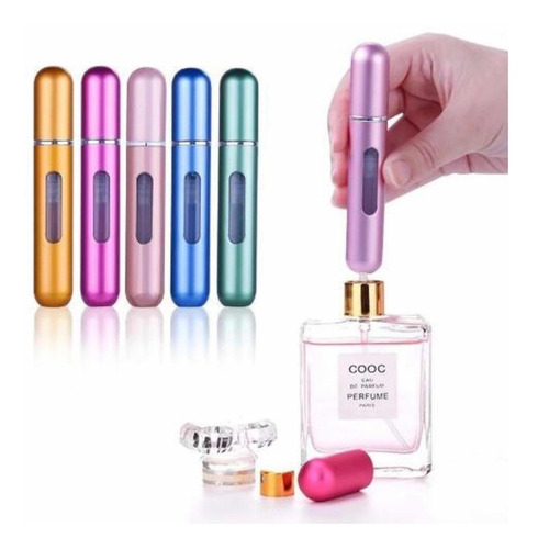Pack X 3 Mini Perfumero Portatil Recargable 5ml V.colores