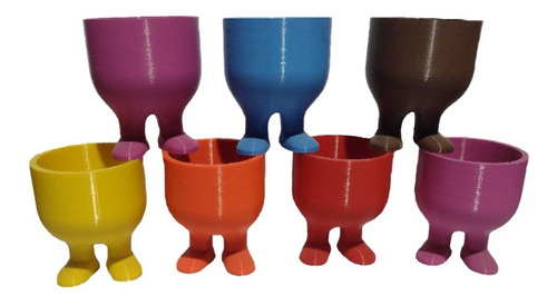 Imagen 2 de 2 de Maceta Piecitos Varios Colores Para Suculentas Impreso En 3d