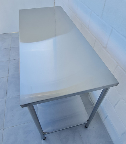 Mesa Bancada Aço Inox Para Escritorio 93x55cm