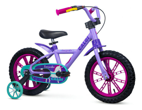 Bicicleta Aro 14 Nathor Caloi Cecizinha Roxa Cor Roxo Tamanho do quadro 14