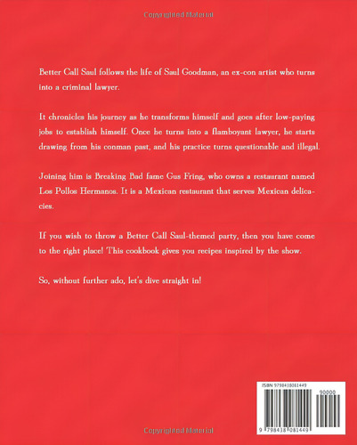 Better Call Saul Cookbook, De Moore, Kolby. Editorial Independently Published, Tapa Pasta Blanda, Edición 1 En Inglés, 2022