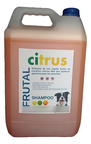 Shampoo Citrus Frutal Garrafa 20 Litros Naranja Y Limon