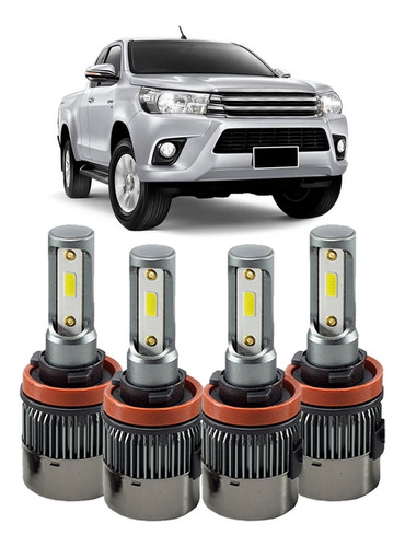 Lampada Super Led Plus Toyota Hilux 2017 Farol E Milha 