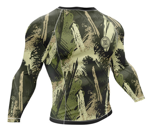 Imagem 2 de 4 de Rashguard Fitness Jiu Jitsu Luta Brasil Combate Camuflado