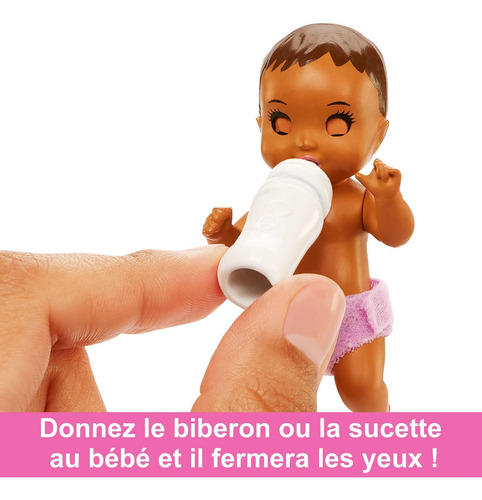 Muñeca Barbie Y Accesorios, Set De Juego Para Cuna Con Patró