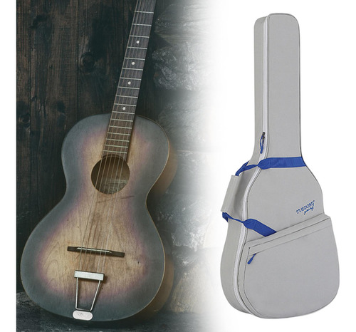 Bag De Bajo Caja De Guitarra Eléctrica A Prueba Azul Gris