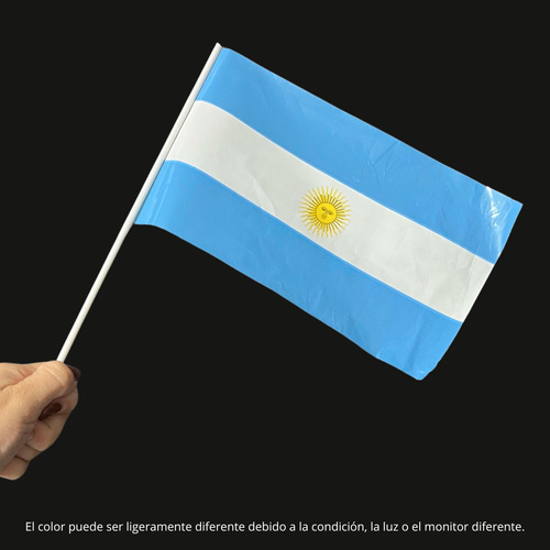 Banderita Argentina Plastica X 25 Bandera Patria Cotillon