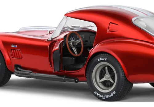 Miniatura Shelby Cobra 427 Mk2 (Conversível) 1965 Vermelho Metálico 1:18 Solido