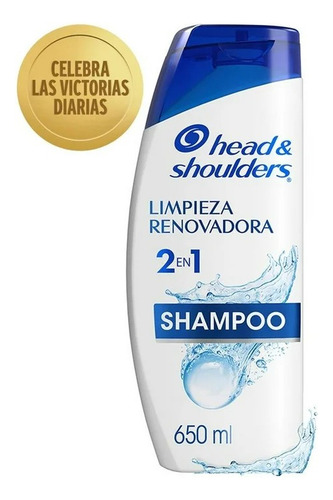Shampoo Head & Shoulders 2 En 1 Limpieza Renovadora Control