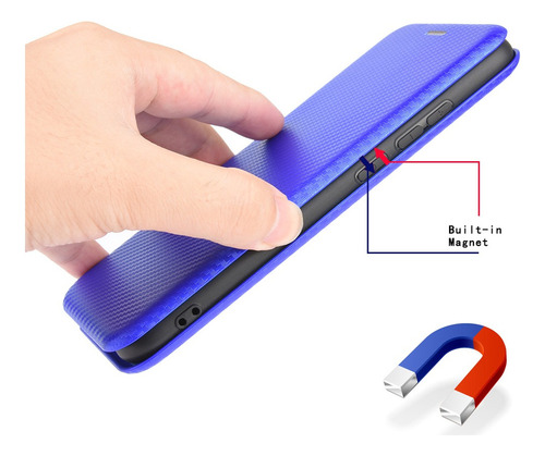 Funda Con Tapa Anticaída De Fibra De Carbono Para Blackberry