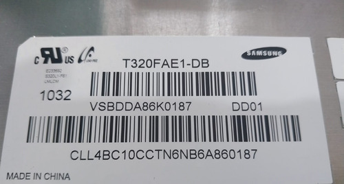 Tela Display Un32c5000 T320fae1-db Samsung (Usado)