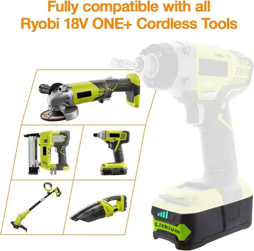Kit Cargador De Baterías Compatible Con Ryobi One+ 18v