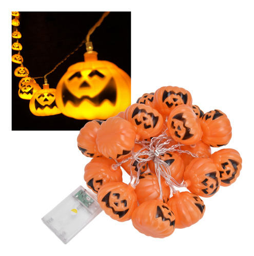 Cadena De Luces Led Con Forma De Calabaza Para Halloween, 3