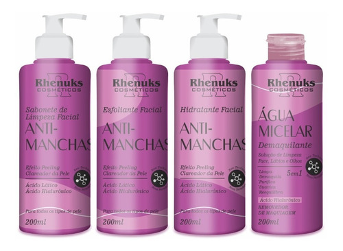 Kit Skin Care Tratamento Anti Manchas Rhenuks - 4 Itens