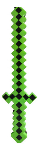 Espada de Minecraft con sonido y luz LED para niños, color superior verde
