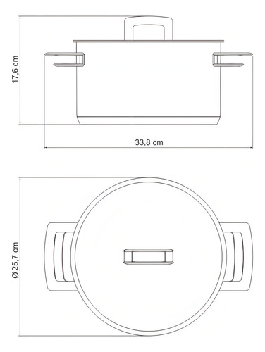 Panela Funda Inox Tramontina Brava 24cm 6,1l 62404/240