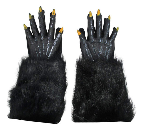 Guantes De Hombre Lobo Fun World Negros