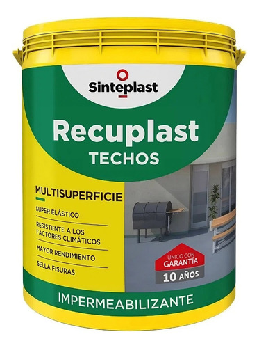 Recuplast Techos Membrana En Pasta 4 Lts Adiós Filtraciones