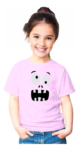 Polera Halloween Monstruo Ojos Locos Niño/ Niña