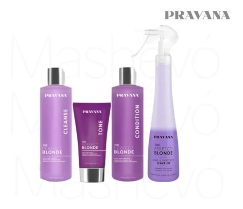 Pravana Perfect Blonde Dúo 325ml + Bifásico + Mascarilla