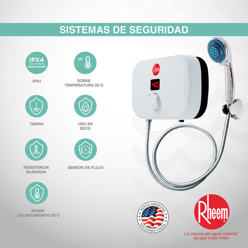 Calentador De Agua Eléctrico Rheem Class 110v 4kw Color Blanco
