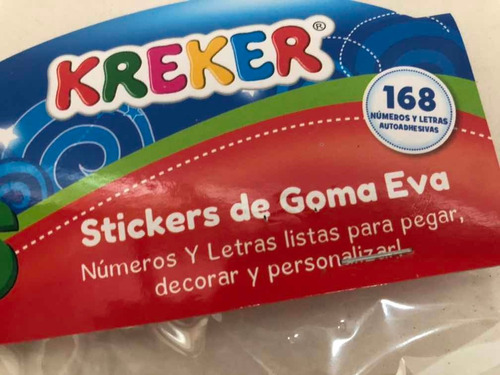 Imagen 3 de 5 de 168 Letras + Numeros De Goma Eva Autoadhesivas Kreker