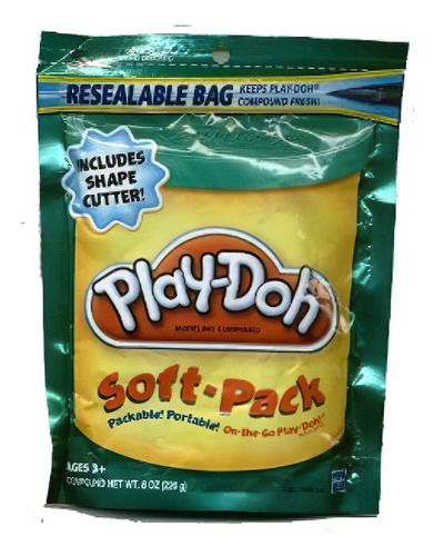 Play-doh Soft Pack Y 1 Forma Cortador, Color Azul