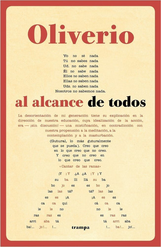 Oliverio al alcance de todos, de Girondo, Oliverio. Editorial Trampa Ediciones, S.L., tapa blanda en español