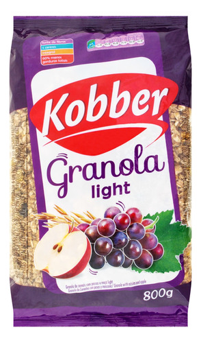 Granola Kobber Granola passas e maçã em pacote 800 g