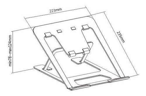 Soporte Portátil Laptop Mac Tablet Base Plegable 6 Niveles