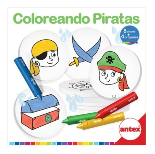 Coloreando Pinta En El Agua Mágico Piratas Princesas Antex