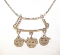 Comprar 3 Dijes Nene Nena Acero Quirurgico 8mm + Cadena + Percha X 3
