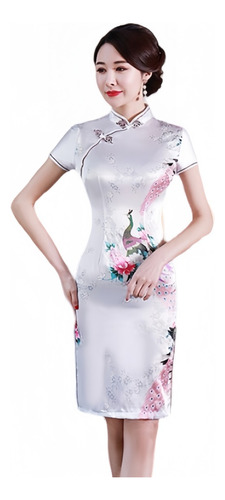 Chino Tradicional Vestido Qipao Adorno Dragone Cheongsam 6xl