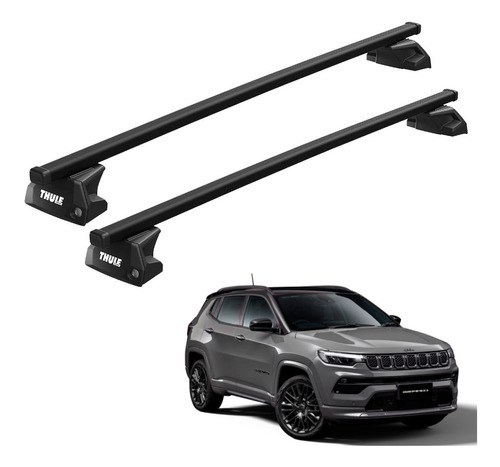 Rack Thule Aço Square Bar P/ Jeep Compass 