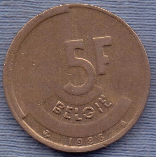 Belgica 5 Francs 1986 * Leyenda En Holandes * Baudouin I *