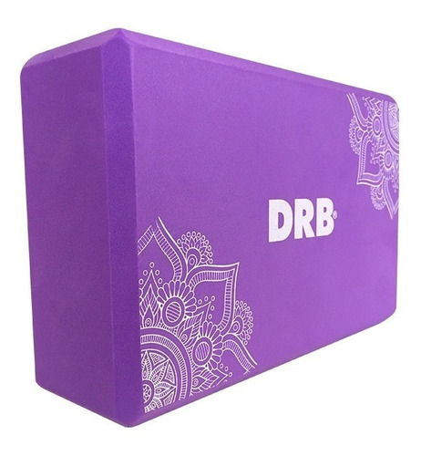 Bloque De Yoga Ladrillo Brick Drb Estampado Mandalas Fitness Color Violeta