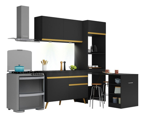 Cozinha Compacta 3pç C/ Leds Mp2024 Veneza Up Multimóveis Pt