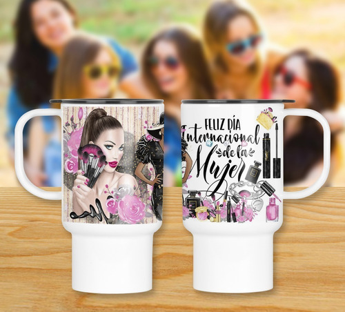 Diseños Plantillas Jarros Tazas Dia De La Mujer Sublimar M15