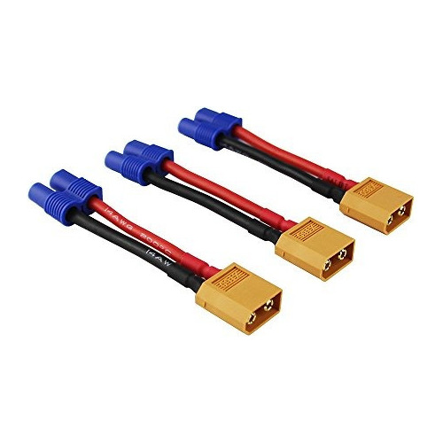 Oliyin 3pcs Xt60 Xt60 Macho A Hembra Adaptador De Conector E