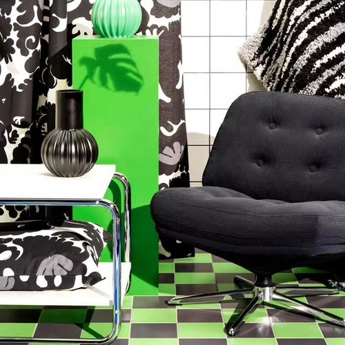 Silla Individual Elegante Con Rotación De 360 Grados Salas Negro