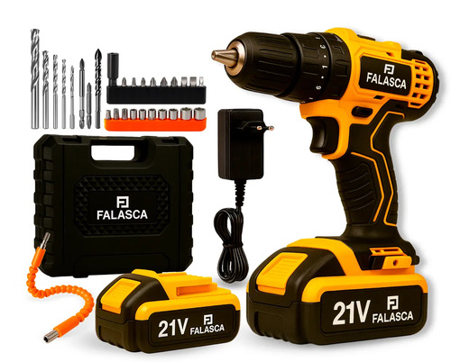 Parafusadeira E Furadeira A Bateria Pf21b2 21v Com Duas Baterias F02 4979 - Falasca