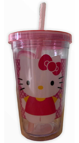 Vaso Doble Fondo Hello Kitty 12 Onzas