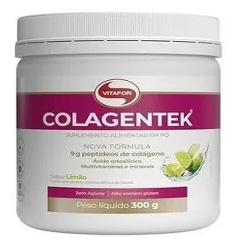 Colágeno Colagentek Vitafor 300g Hidrolisado Limão