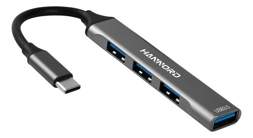 Hannord - Concentrador Usb C, Mini Divisor Usb De Aluminio D