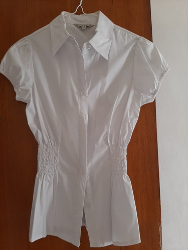 Blusa Blanca Y Beige Talla S