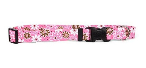 Collar Perro Daisy Chain Rosa, 3/4  Ancho, 10-14  Cuello.